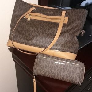 Matching Michael Kors purse and wallet